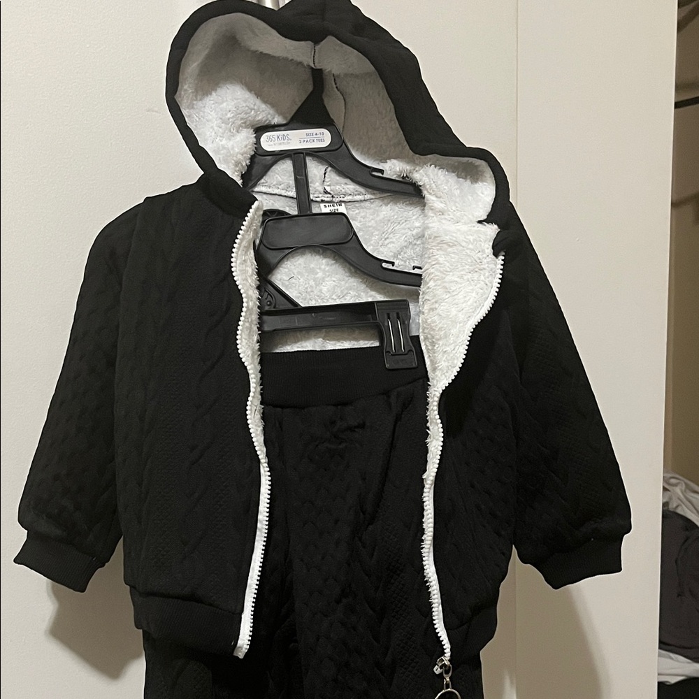 Kids Cozy Black Matching Set